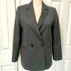 NWT Banana Republic Grey Double-Breasted Blazer